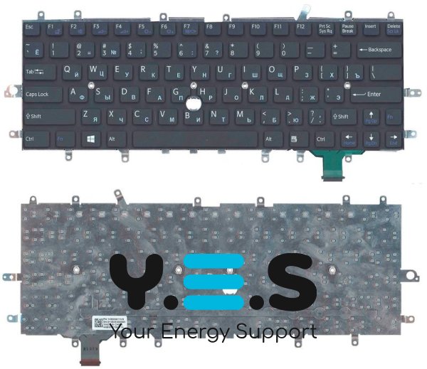 Клавиатура для ноутбука Sony Vaio (SVD11) Black, (No Frame), RU