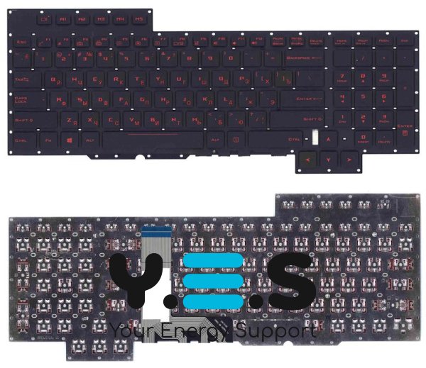 Клавіатура для Asus (GX700), Black, (No Frame), RU