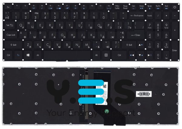 Клавіатура для ноутбука Acer Predator Helios 300 G3-571 з підсвіткою (Light), Black, RU