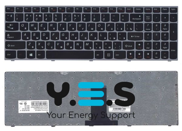 Клавіатура для ноутбука Lenovo IdeaPad B5400, M5400, чорна, RU