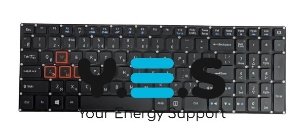 Клавіатура для Acer Aspire VN7-593G (RU Black з червоним підсвічуванням без рамки)
