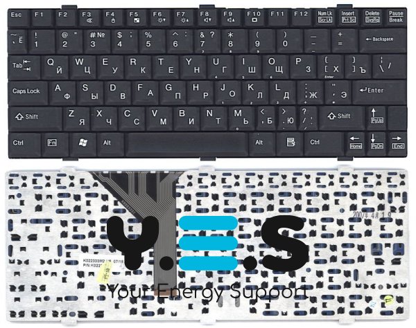 Клавіатура для ноутбука Fujitsu LifeBook (P7010) чорна, RU
