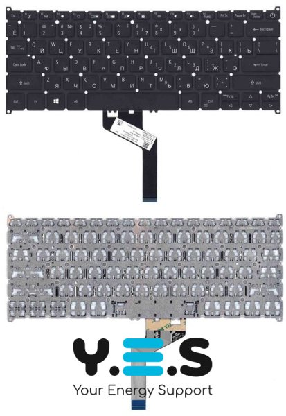 Клавіатура для ноутбука Acer Swift 3 SF313-51 з підсвіткою (Light), Black, RU