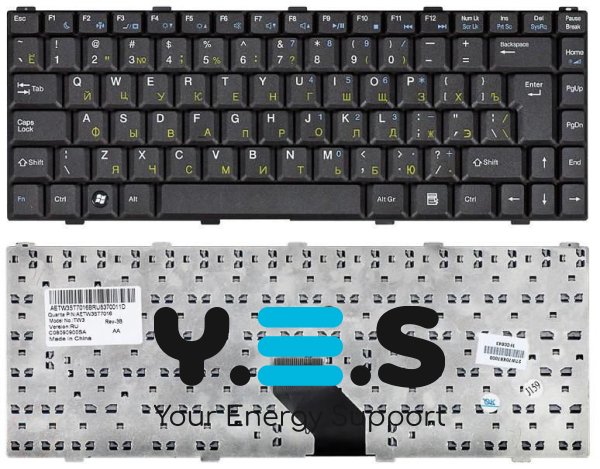 Клавіатура для ноутбука Asus (Z96, Z96J, Z96F, S96J, S9, S96) Чорна, RU