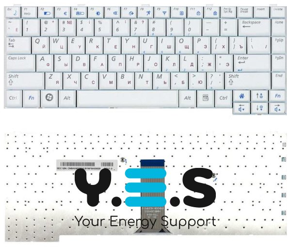 Клавіатура для ноутбука Samsung Q310, Q308 біла, RU
