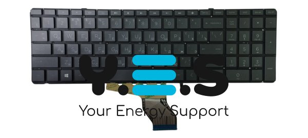Клавіатура для ноутбука HP Spectre X360 (15-CH), чорна, з підсвіткою, російська розкладка