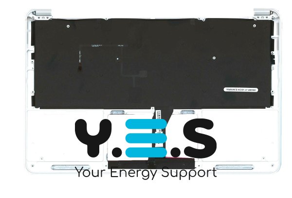 Клавіатура для Apple MacBook Air 2012+ (A1465), Black, (Silver TopCase), RU (горизонтальний Enter)