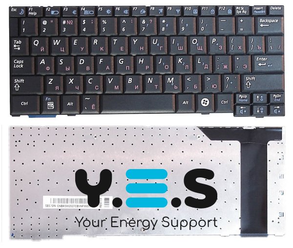 Клавіатура для ноутбука Samsung (NC20) чорна, RU