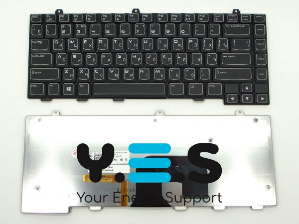 Клавіатура для ноутбука DELL Alienware M14x R2 (RU Black з підсвіткою). Оригінал