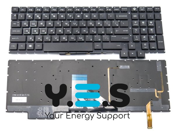 Клавіатура для HP OMEN 15-CE, 15-CE000, 15-ce008ca, 15-ce010ca (RU Black з RGB-підсвіткою). Оригінал