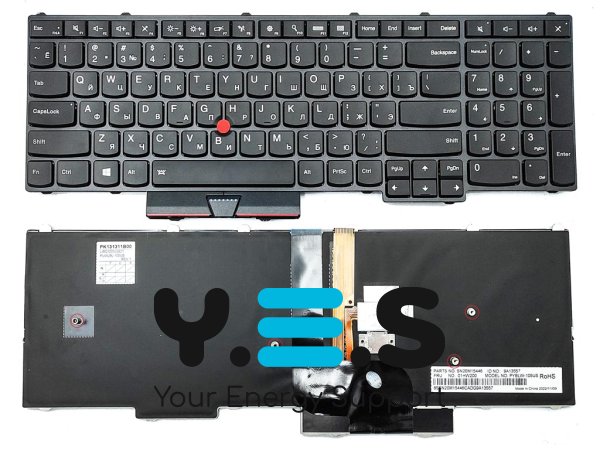 Клавіатура для Lenovo ThinkPad P50, P51, P70, P71 (RU Black з підсвіткою). Оригінал
