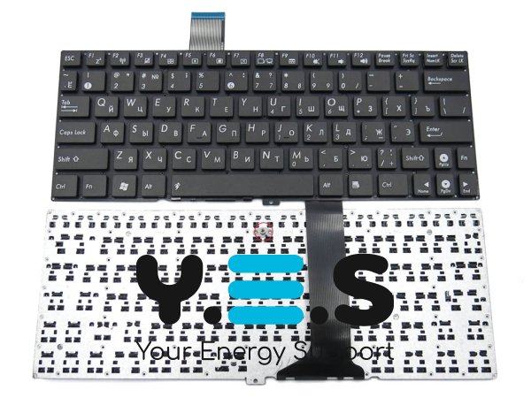 Клавіатура для ноутбука ASUS X102BA, X102, X102B (RU Black без рамки)