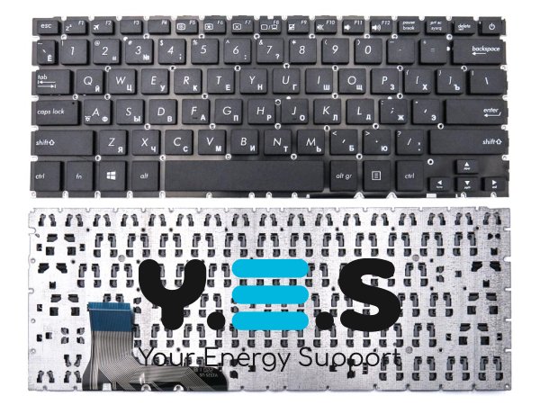 Клавіатура для ноутбука ASUS UX303, UX302, UX303L, UX303LA, UX302LA, UX302LG, UX303LB, UX303LN, UX303U, UX303UA, UX303UB (RU Black без рамки)
