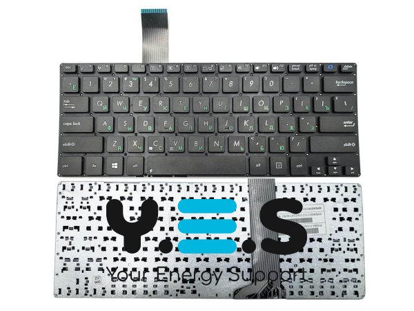 Клавіатура для ноутбука ASUS VivoBook S300, S300C, S300CA, S301LP, S301LA, Q301, Q301LA, Q301L, X302LJ, S300K, S300KI (RU Black без рамки). Оригінал