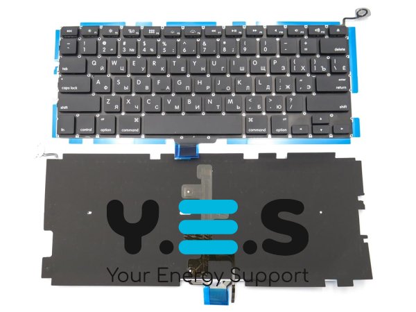 Клавіатура для Apple A1278 MacBook Pro MB467 13.3" (RU, Small Enter з підсвіткою)