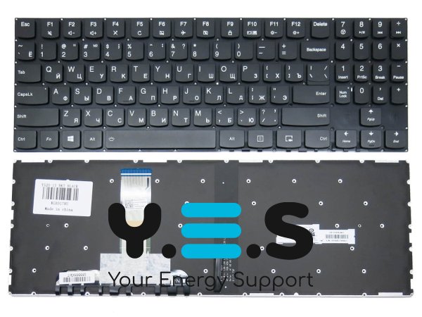 Клавіатура для LENOVO Legion Y520, Y520-15IKB, Y520-15IKBA, Y520-15IKBN, Y720, Y720-15IKB, Y530-15ICH, Y730, Y540-15IRH, Y540-17IRH, Y545-PG0 (RU Black без рамки з підсвіткою) Оригінал