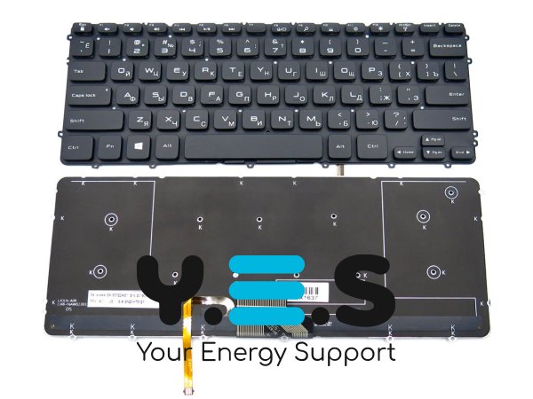 Клавіатура для DELL XPS 15 9530, Precision M3800 (RU Black з підсвіткою) Оригінал