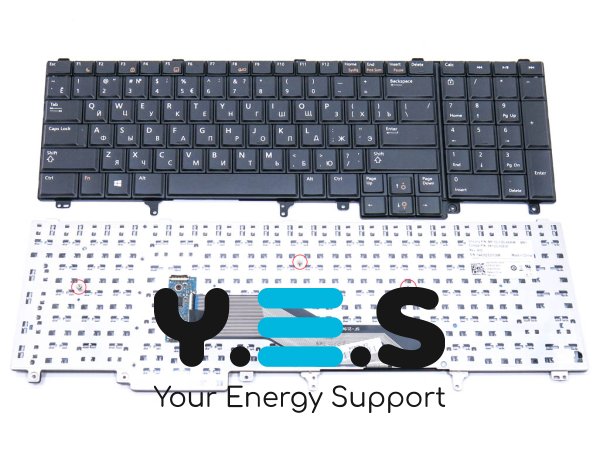 Клавіатура для DELL Latitude E6520, E5520, E5530, E6530, E6540, M4700, M6700, E5520M, Precision M4600, M6600, M6800 (RU Black)