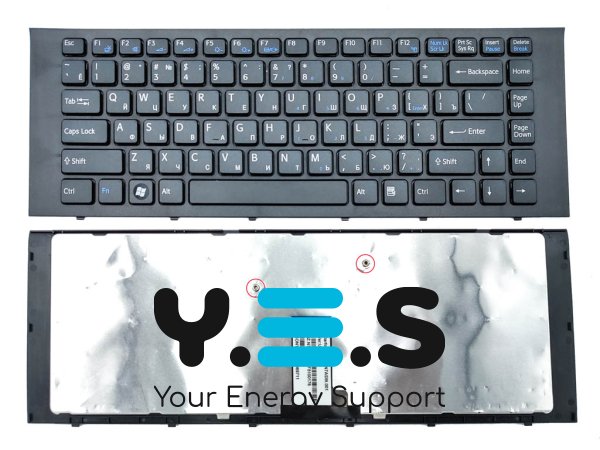 Клавіатура для SONY VPC-EG Series (RU Black, чорна рамка). Оригінал