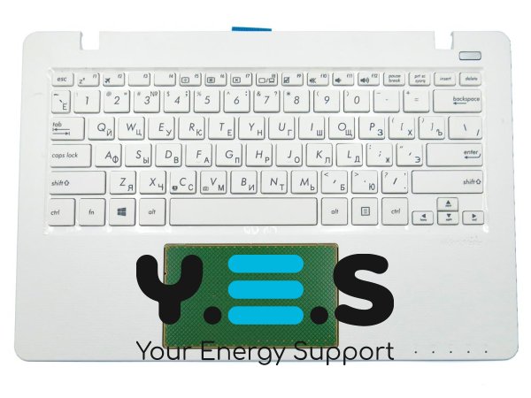 Клавіатура для ноутбука ASUS F200, R202, X200, X200MA (RU White з кришкою). Оригінал