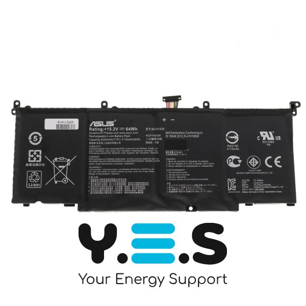Оригінальна батарея до ноутбуків ASUS B41N1526 (GL502VT, GL502VS, GL502VM, FX502VD, FX502VD) 15.2V 4240mAh 64Wh чорний колір