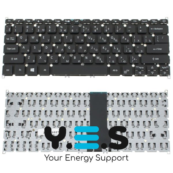 Клавіатура до ноутбуку ACER (AS: SF314-54) російська розкладка, чорний колір, без фрейму