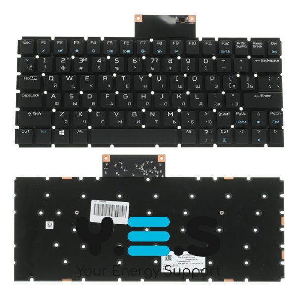 Клавіатура до ноутбуку ACER (Predator PT917-71) російська розкладка, чорний колір, без фрейму