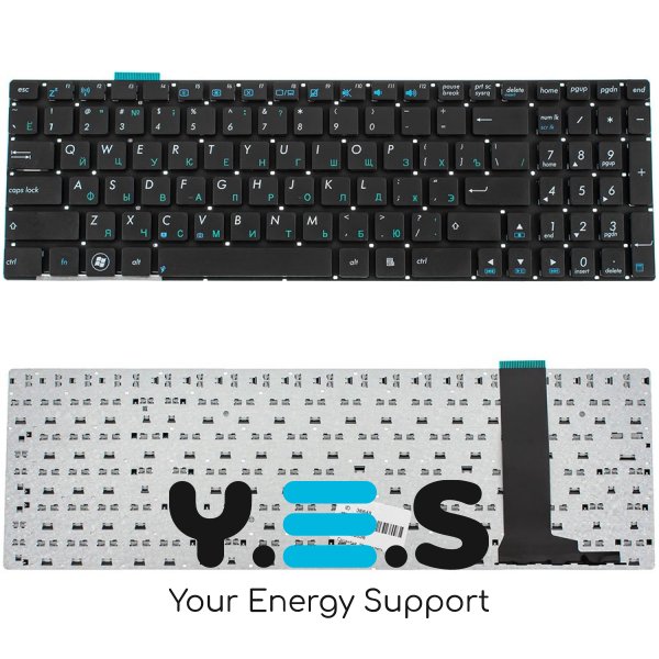 Клавіатура до ноутбуку ASUS (G56, N56, N76) російська розкладка, чорний колір, без фрейму