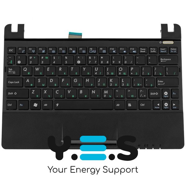 Клавіатура до ноутбуку ASUS (EeePC: 1011, 1015, 1016, 1018 Keyboard+Touchpad+передняя панель) російська розкладка, чорний колір