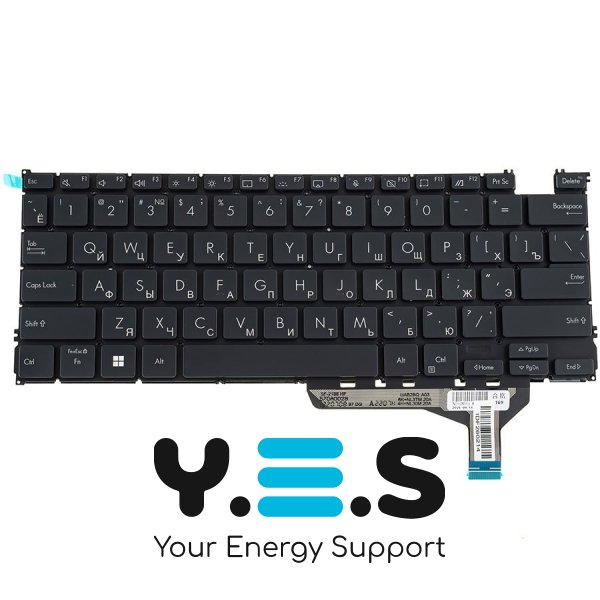 Клавіатура до ноутбуку ASUS (UX3402 серій) російська розкладка, чорний колір, без фрейму, підсвітка клавіш