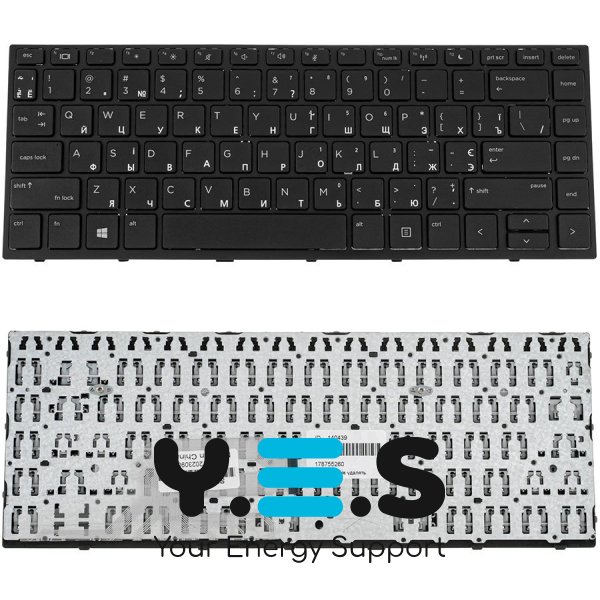 Клавіатура до ноутбуку HP (ProBook: 430 G5, 440 G5) українська розкладка, чорний колір