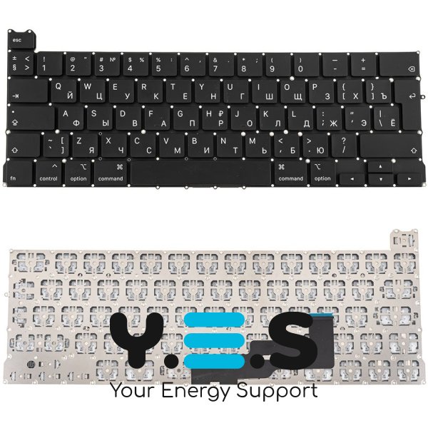 Клавіатура до ноутбуку APPLE (MacBook Pro: A2289 (2020-2021)) російська розкладка, чорний колір, BIG Enter (Оригінал)