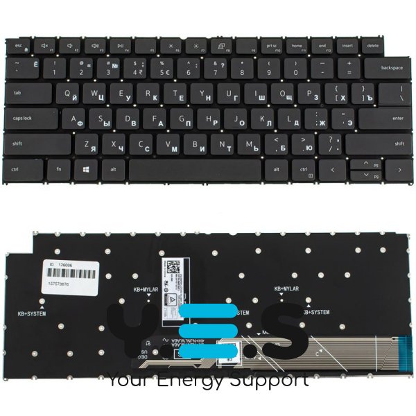 Клавіатура до ноутбуку DELL (Vostro: 5310, 5320) російська розкладка, чорний колір, без фрейму