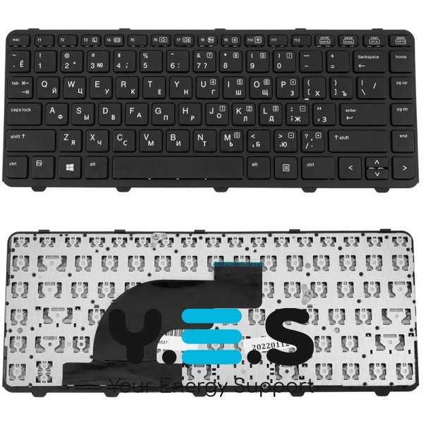 Клавіатура до ноутбуку HP (ProBook: 640 G1, 645 G1) російська розкладка, чорний колір