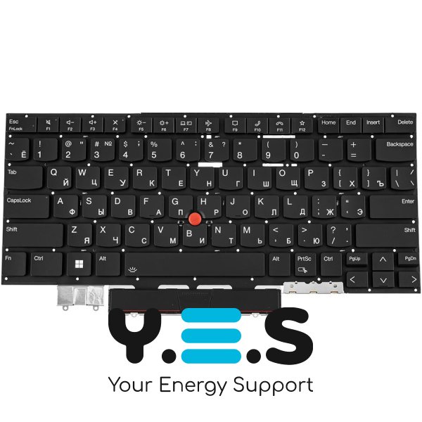 Клавіатура до ноутбуку LENOVO (ThinkPad: X1 Carbon 11th Gen) російська розкладка, чорний колір, без фрейму, підсвітка клавіш