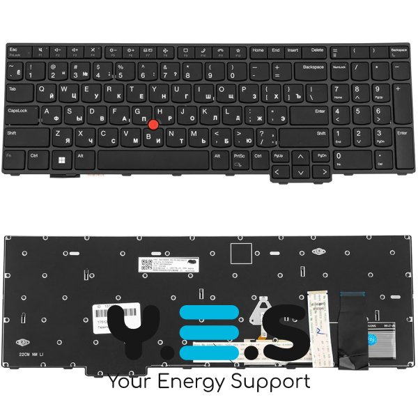 Клавіатура до ноутбуку LENOVO (ThinkPad: L15 Gen 4) російська розкладка, чорний колір