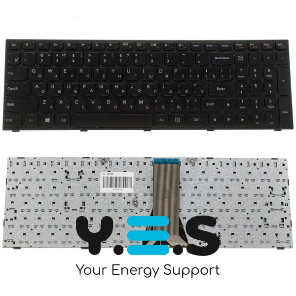 Клавіатура до ноутбуку LENOVO (G50-30, G50-45, G50-70, Z50-70, Z50-75, Flex 2-15) російська розкладка, чорний колір