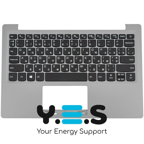 Клавіатура до ноутбуку LENOVO (IdeaPad 120S-11IAP Keyboard+передняя панель) російська розкладка, сріблястий колір
