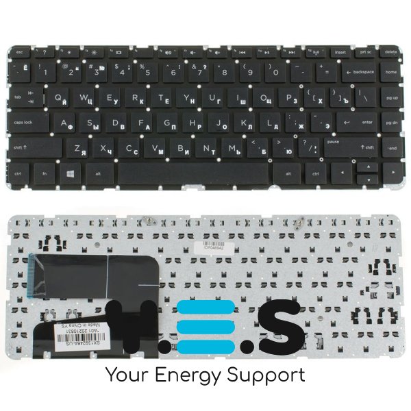 Клавіатура до ноутбуку HP (340 G1, 340 G2) російська розкладка, чорний колір, без фрейму