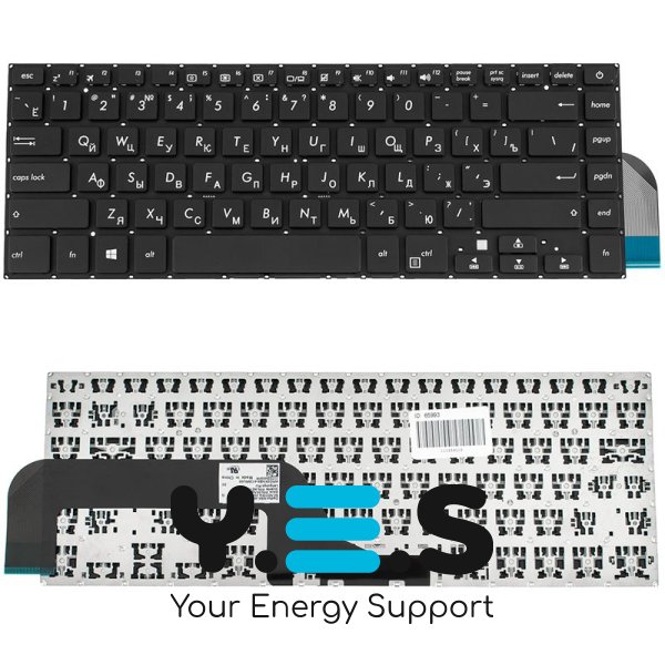 Клавіатура до ноутбуку ASUS (X505 серій) російська розкладка, чорний колір, без фрейму