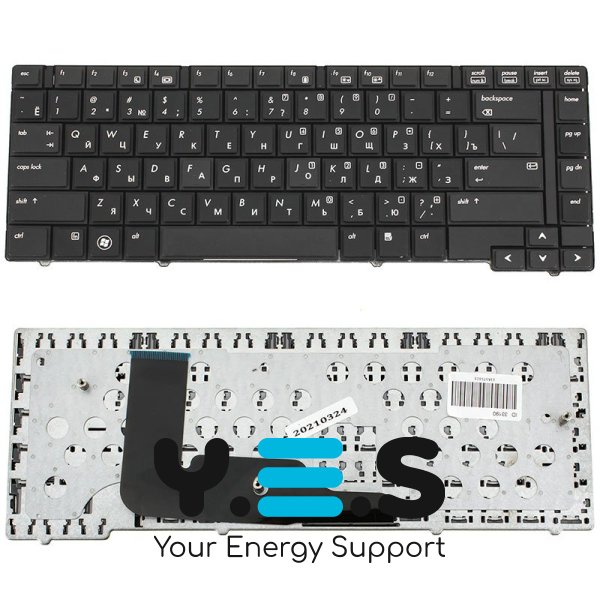 Клавіатура до ноутбуку HP (ProBook: 6440B, 6445B) російська розкладка, чорний колір