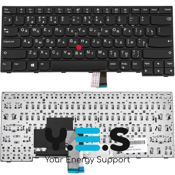 Клавіатура до ноутбуку LENOVO (ThinkPad: E470, E475) російська розкладка, чорний колір