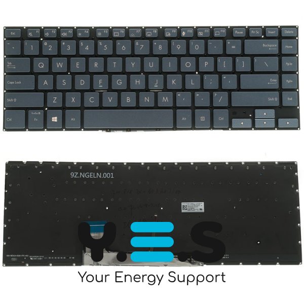 Клавіатура до ноутбуку ASUS (W700 серій) eng, чорний колір, без фрейму, підсвітка клавіш