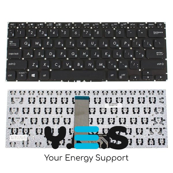 Клавіатура до ноутбуку ASUS (X412 серій) російська розкладка, чорний колір, без фрейму