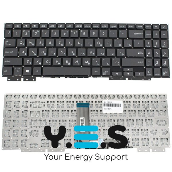 Клавіатура до ноутбуку ASUS (UX562 серій) російська розкладка, чорний колір, без фрейму