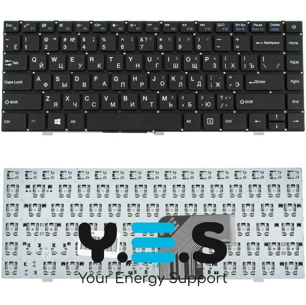 Клавіатура до ноутбуку PRESTIGIO (Smartbooks: PSB133S01) російська розкладка, чорний колір, без фрейму