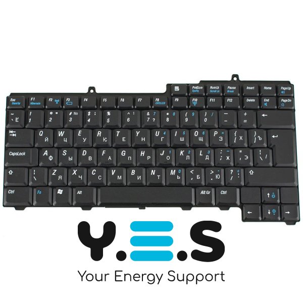 Клавіатура до ноутбуку DELL (Inspiron: 1300, B120, B130, Latitude: 120L), російська розкладка, чорний колір
