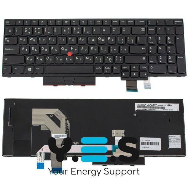 Клавіатура до ноутбуку LENOVO (ThinkPad: T570, T580) російська розкладка, чорний колір (Оригінал)