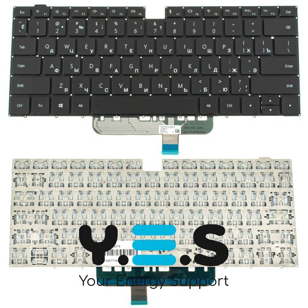Клавіатура до ноутбуку HUAWEI (W29 серій) російська розкладка, чорний колір, без фрейму