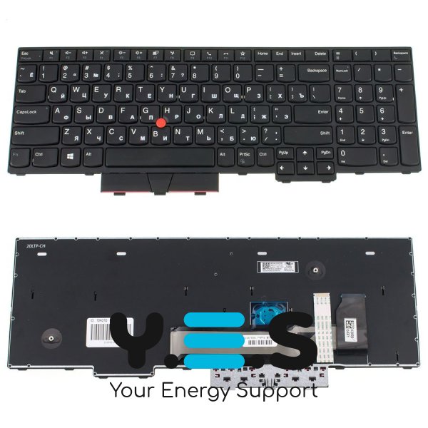 Клавіатура до ноутбуку LENOVO (ThinkPad L15) російська розкладка, чорний колір